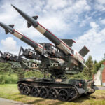 Medium range self-propelled anti-aircraft missiles S-125 Neva ready to launch